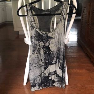 All Saints Metallic Paint Detail Tank